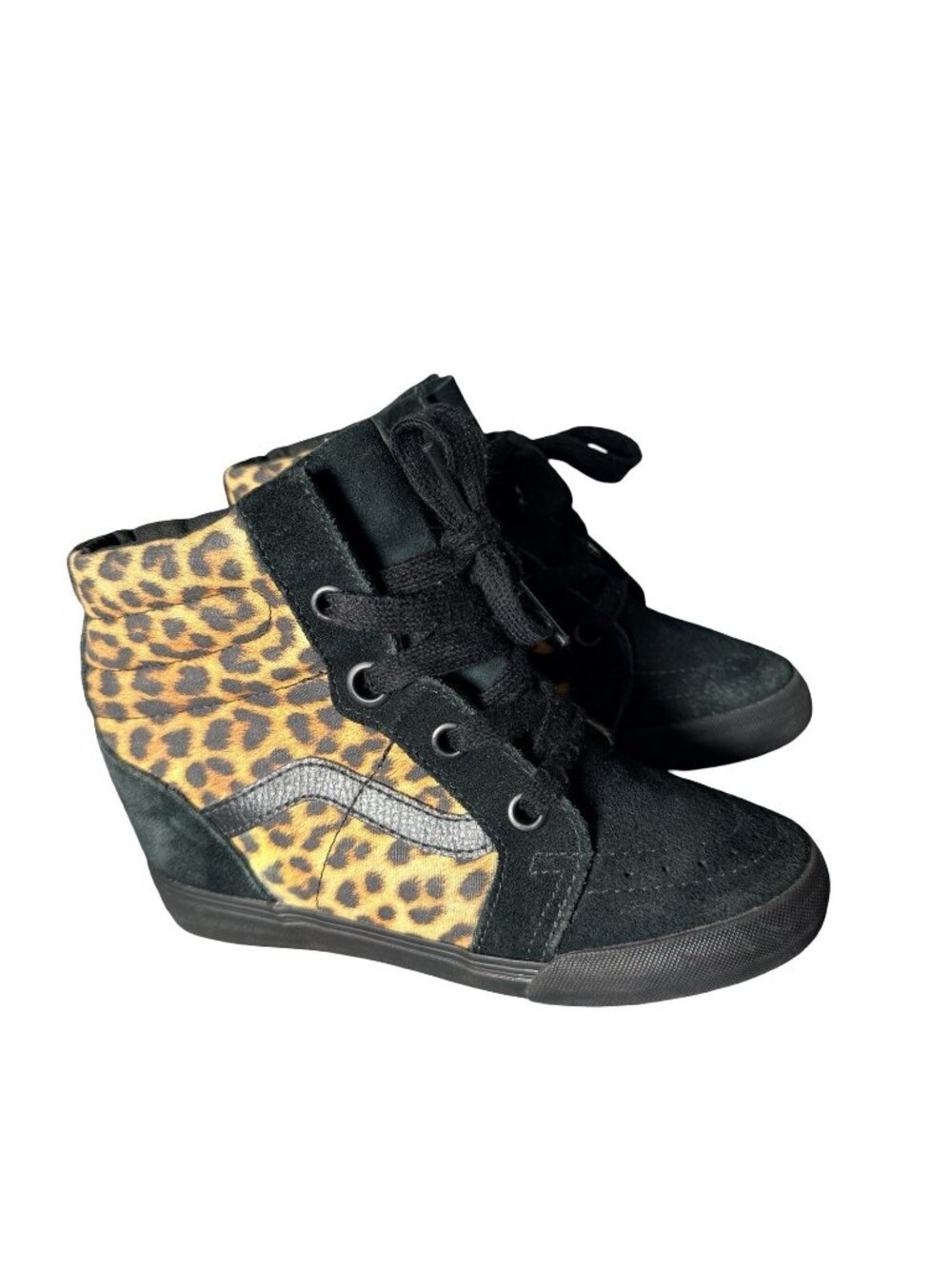 Vans Sk8-Hi Wedge Leopard Print High Top Sneakers Size 7